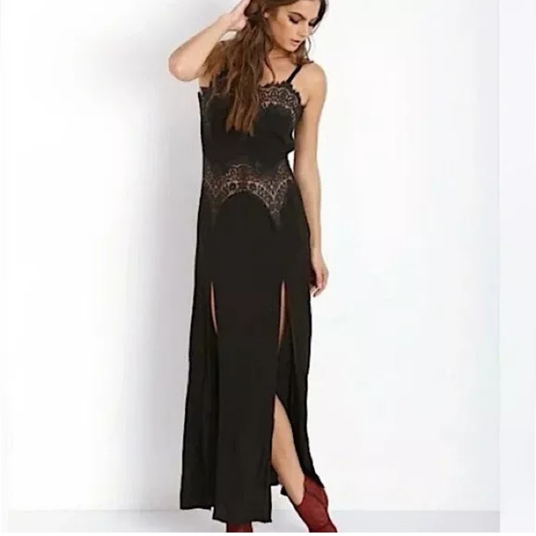 **Pics Updated!!**For Love & Lemons Bourbon Lace Maxi Dress